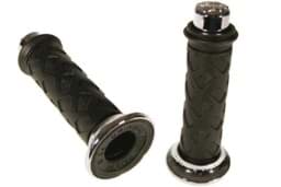 Zeige Details für Griffe Pro Grip 22/24mm, 130mm lang, Gummi schwarz mit Chromkappe Bild von Griffe Pro Grip 22/24mm, 130mm lang, Gummi schwarz mit Chromkappe
