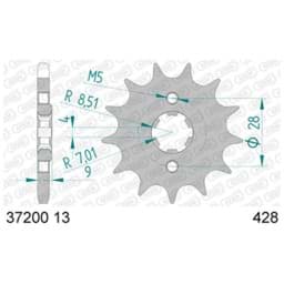 Zeige Details für Ritzel AFAM Aprilia, Malaguti, Mondial, Rieju 428/13Z Bild von Ritzel AFAM Aprilia, Malaguti, Mondial, Rieju 428/13Z