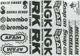 Zeige Details für Sponsor Aufkleberkit Honda schwarz, 34 x 24cm Bild von Sponsor Aufkleberkit Honda schwarz, 34 x 24cm