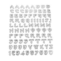 Zeige Details für Aufkleberset "4R Monster Letters", schwarz, 20 x 24cm Bild von Aufkleberset "4R Monster Letters", schwarz, 20 x 24cm