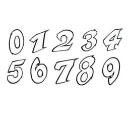 Zeige Details für Kleber Zahl, 9cm hoch, weiss (pro Zahl) Bild von Kleber Zahl, 9cm hoch, weiss (pro Zahl)