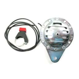 Zeige Details für Horn 6V (Ø 70 x T 30mm) inkl. Halterung, Schalter und 1m Kabel Bild von Horn 6V (Ø 70 x T 30mm) inkl. Halterung, Schalter und 1m Kabel