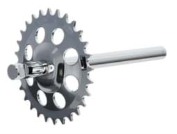 Zeige Details für Tretlagerwelle Puch Maxi-N/S, 28 Zähne, verchromt Bild von Tretlagerwelle Puch Maxi-N/S, 28 Zähne, verchromt