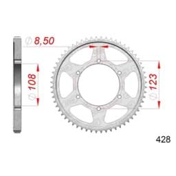 Zeige Details für Zahnkranz AFAM Stahl 428/58Z Aprilia RS 125, Tuono 125 2021 -> Bild von Zahnkranz AFAM Stahl 428/58Z Aprilia RS 125, Tuono 125 2021 ->