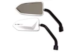 Zeige Details für Rückspiegel F1 Retro, weiss, links Bild von Rückspiegel F1 Retro, weiss, links