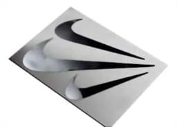 Zeige Details für Kleberset Nike, chrom,10x12cm Bild von Kleberset Nike, chrom,10x12cm