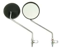Zeige Details für Rückspiegel Mofa, rund, chrom/schwarz (2 Stück) Bild von Rückspiegel Mofa, rund, chrom/schwarz (2 Stück)