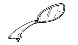 Zeige Details für Rückspiegel Piaggio Vespa ET, rechts, schwarz/grau Bild von Rückspiegel Piaggio Vespa ET, rechts, schwarz/grau