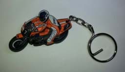 Zeige Details für Schlüsselanhänger Racing, Gummi, orange/weiss/schwarz Bild von Schlüsselanhänger Racing, Gummi, orange/weiss/schwarz