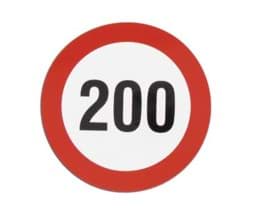 Zeige Details für Geschwindigkeitskleber 200 km/h Bild von Geschwindigkeitskleber 200 km/h