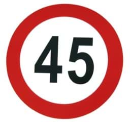 Zeige Details für Geschwindigkeitskleber 45 km/h Bild von Geschwindigkeitskleber 45 km/h