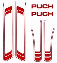 Zeige Details für Aufklebersatz Rahmen Puch, rot Bild von Aufklebersatz Rahmen Puch, rot