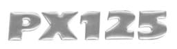 Zeige Details für Aufkleber "PX125", chrom, 126 x 23mm Bild von Aufkleber "PX125", chrom, 126 x 23mm