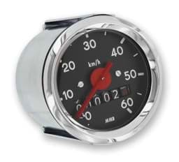 Zeige Details für Tachokopf 48mm, 60 km/h, Universal, mit VDO-Anschluss Bild von Tachokopf 48mm, 60 km/h, Universal, mit VDO-Anschluss