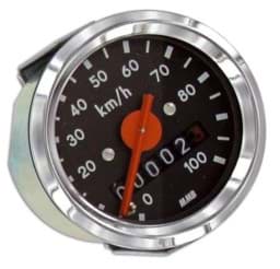 Zeige Details für Tachokopf 48mm, 100 km/h, Universal, mit VDO-Anschluss Bild von Tachokopf 48mm, 100 km/h, Universal, mit VDO-Anschluss