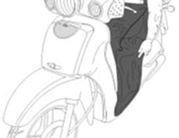 Zeige Details für Beinschutzdecke Aprilia Scarabeo, Original Bild von Beinschutzdecke Aprilia Scarabeo, Original