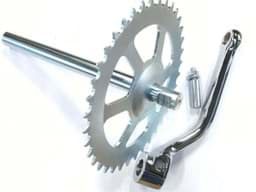 Zeige Details für Tretlagerwelle Puch, 37 Zähne, mit Tretkurbel rechts + Kurbelkeil Bild von Tretlagerwelle Puch, 37 Zähne, mit Tretkurbel rechts + Kurbelkeil