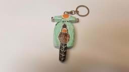 Zeige Details für Schlüsselanhänger Vespa, Holz, Farbe Mint Bild von Schlüsselanhänger Vespa, Holz, Farbe Mint