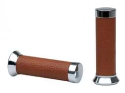 Zeige Details für Lenkergriffe Piaggio Vespa GT/GTS/GTV, Gummi Braun/Chrom Bild von Lenkergriffe Piaggio Vespa GT/GTS/GTV, Gummi Braun/Chrom