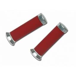 Zeige Details für Lenkergriffe Piaggio Vespa ET/LX, Gummi Rot/Chrom Bild von Lenkergriffe Piaggio Vespa ET/LX, Gummi Rot/Chrom