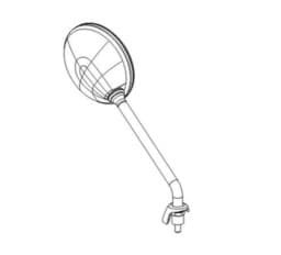 Zeige Details für Rückspiegel Piaggio Vespa GT, rechts, verchromt, Original Bild von Rückspiegel Piaggio Vespa GT, rechts, verchromt, Original