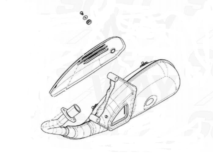 Bild von Auspuff Piaggio Fly 125 New (RP8M79100), Original