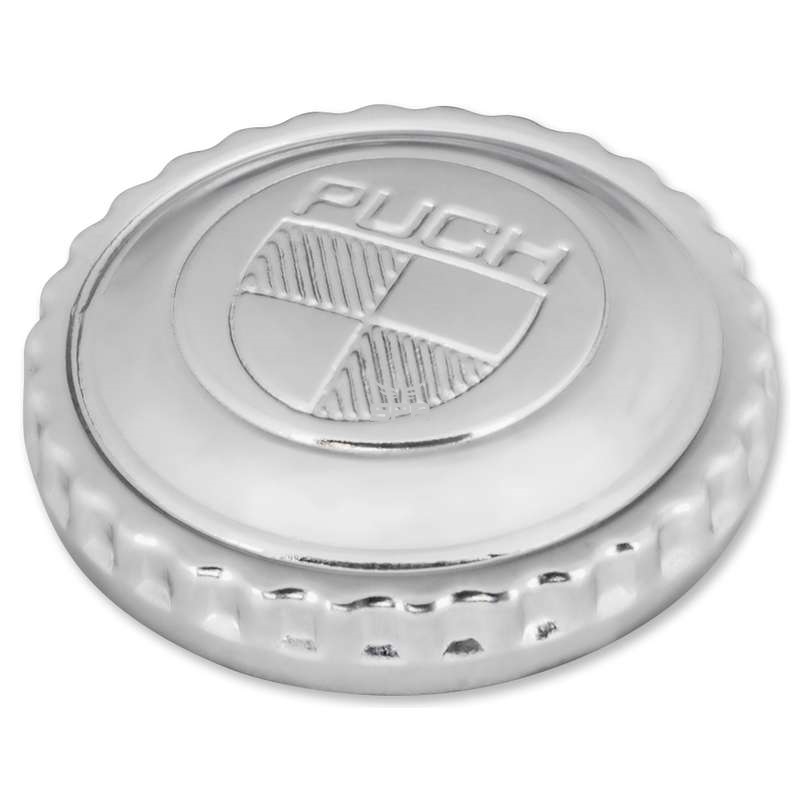 Bild von Tankdeckel mit Bajonettverschluss CAWI, mit Puch-Logo, 40mm, verchromt