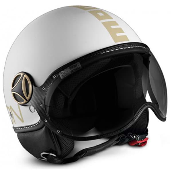 Bild von Jethelm Momo Fighter New, Weiss Matt/Dekor Gold, Grösse M/L