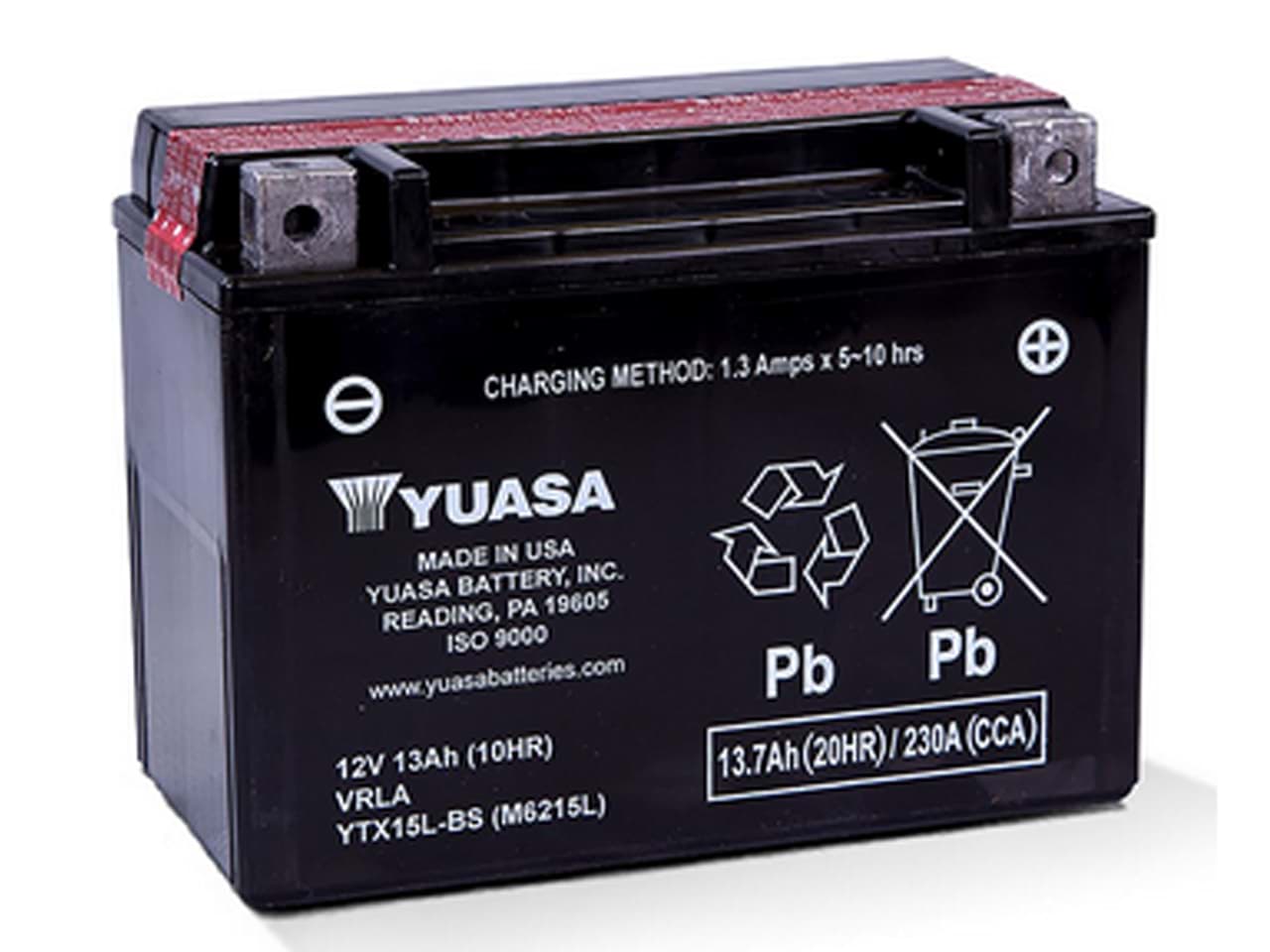 Bild von AGM-Batterie Yuasa YTX15L-BS, wartungsfrei