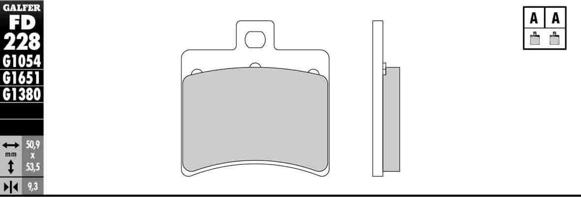 Bild von Scheibenbremsbeläge Galfer Standard (Paar)