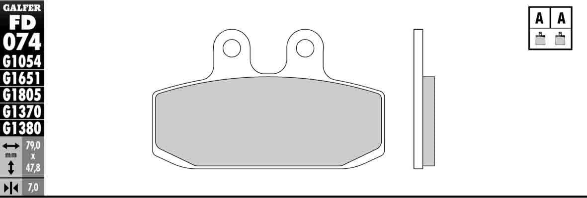 Bild von Scheibenbremsbeläge Galfer Standard (Paar)