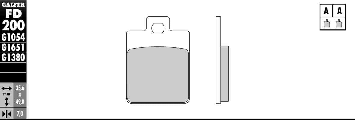 Bild von Scheibenbremsbeläge Galfer Semi-Metal (Paar)