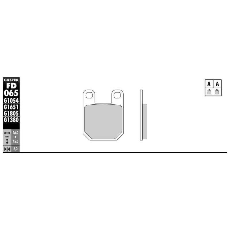 Bild von Scheibenbremsbeläge Galfer Semi-Metal (Paar)