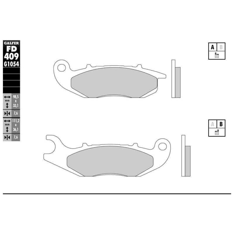 Bild von Scheibenbremsbeläge Galfer Semi-Metal (Paar)