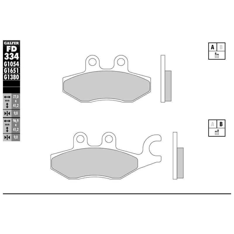 Bild von Scheibenbremsbeläge Galfer Semi-Metal (Paar)