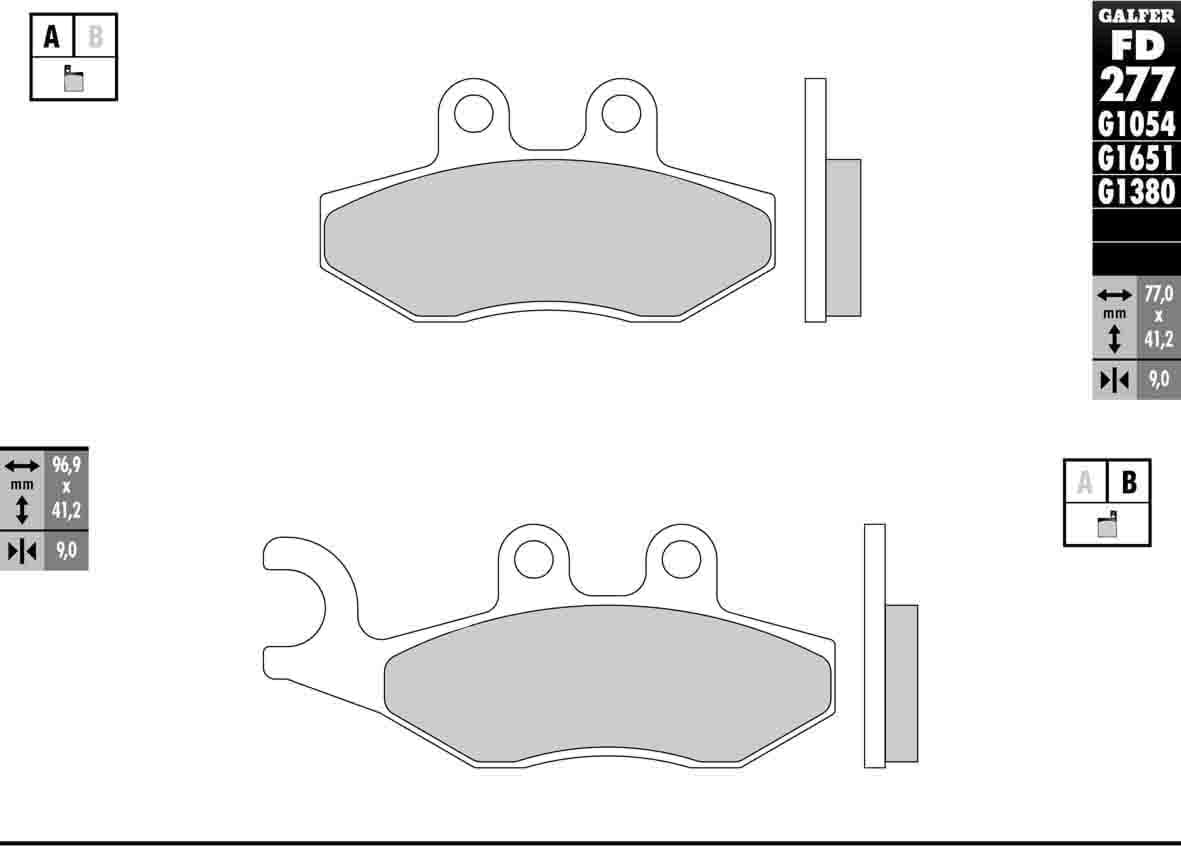 Bild von Scheibenbremsbeläge Galfer Standard (Paar)