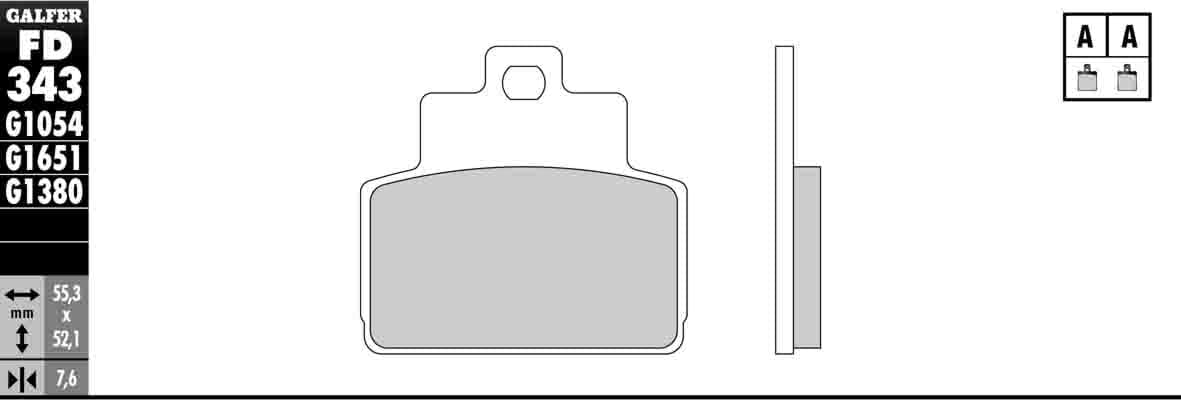 Bild von Scheibenbremsbeläge Galfer Standard (Paar)