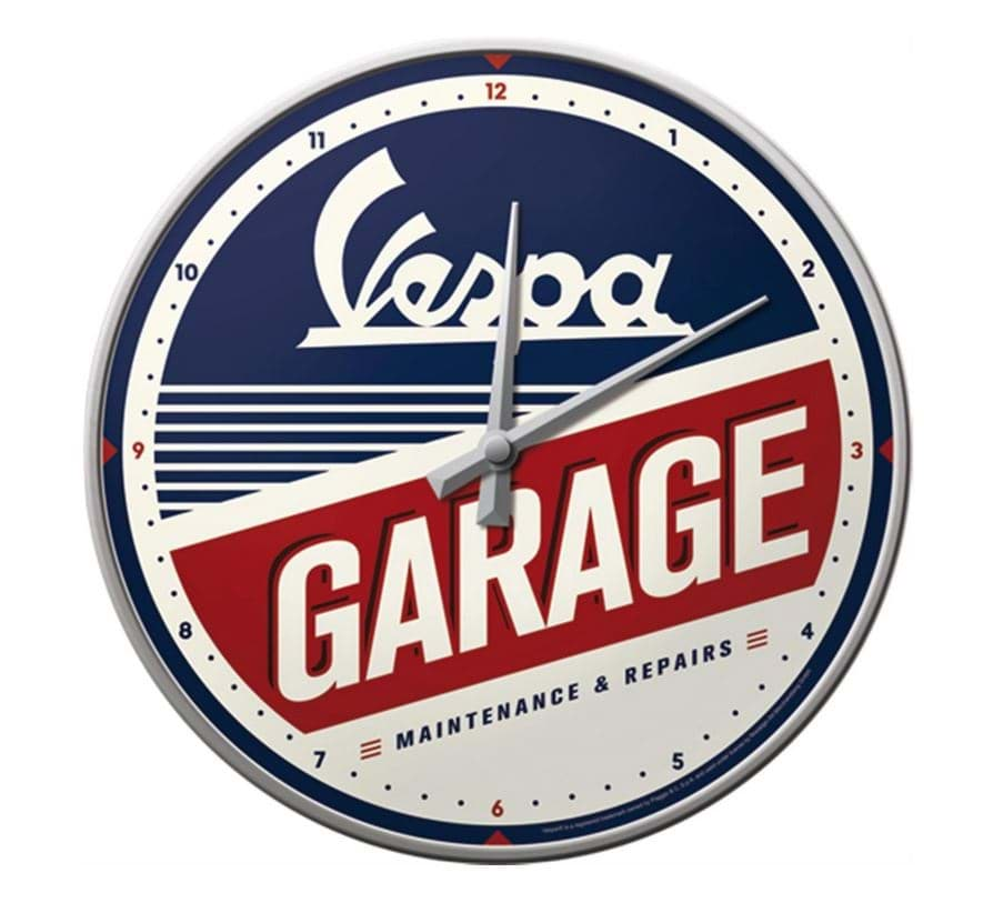 Bild von Wanduhr Vespa "Garage", 31cm