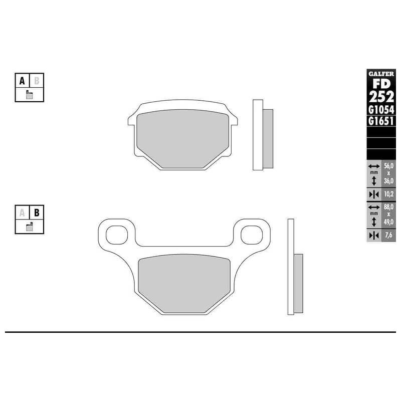 Bild von Scheibenbremsbeläge Galfer Semi-Metal (Paar)