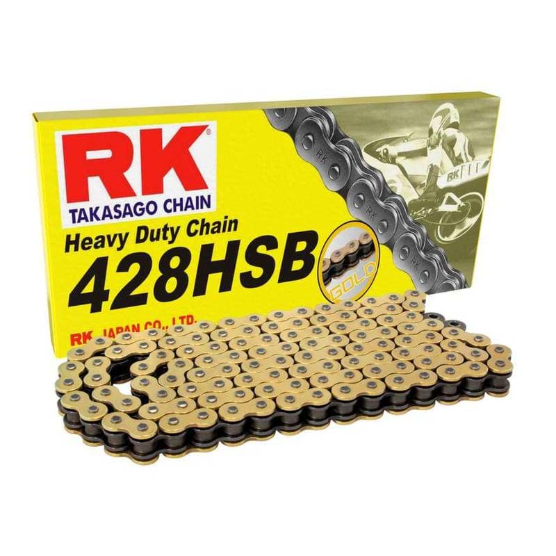 Bild von Kette RK 428HSB 146L, verstärkt plus, ohne O-Ring, GS gold/schwarz