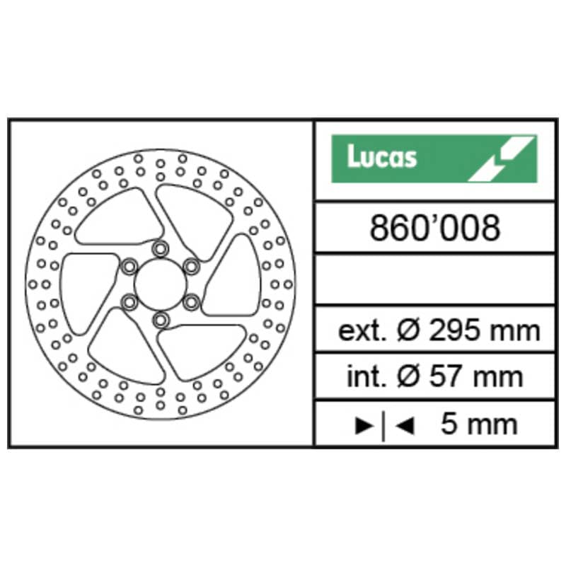 Bild von Bremsscheibe Lucas MST231, 295/57/5mm, 6 Loch