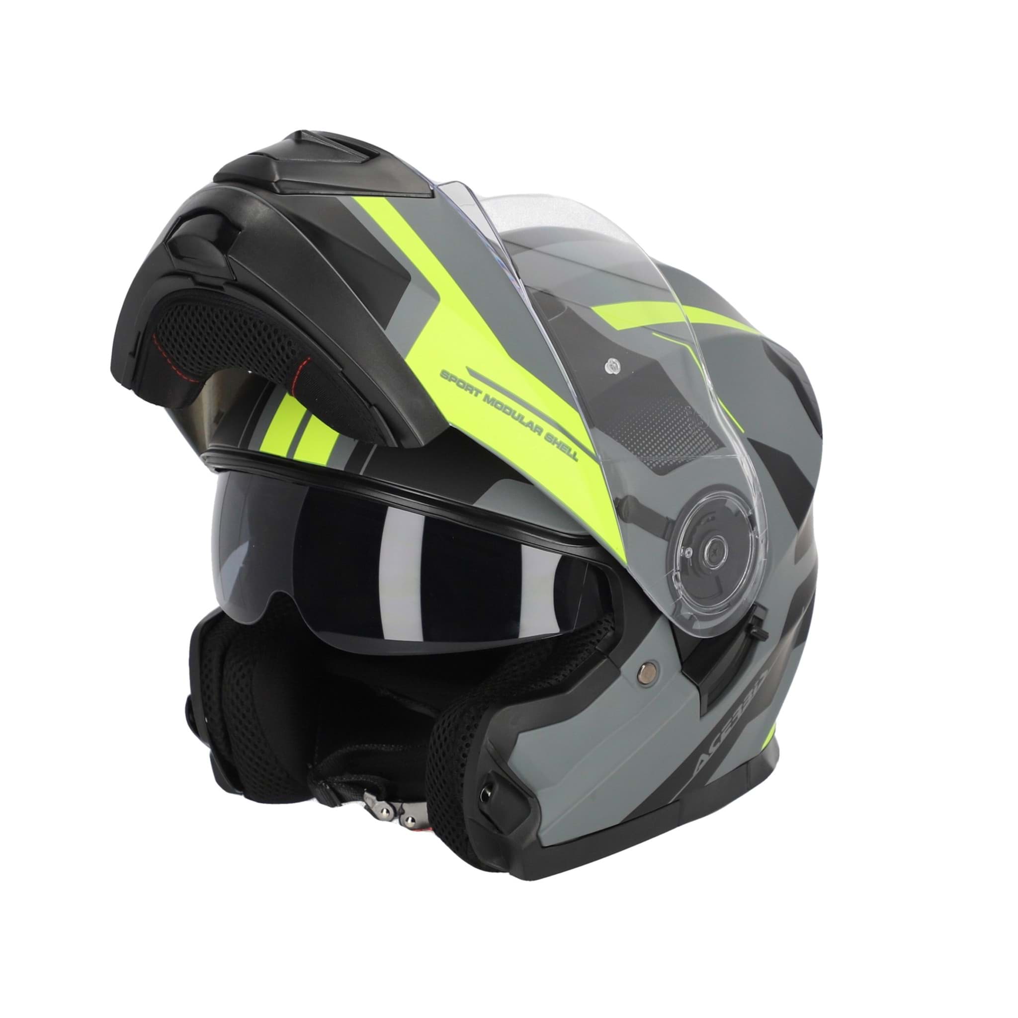 Bild von Modularhelm Acerbis Serel 22-06, Schwarz/Gelb fluo matt