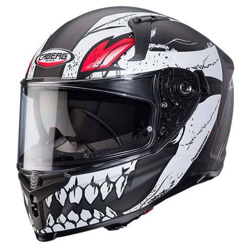 Bild von Integralhelm Caberg Avalon-X Punk, Farbe Grau/Weiss/Rot matt