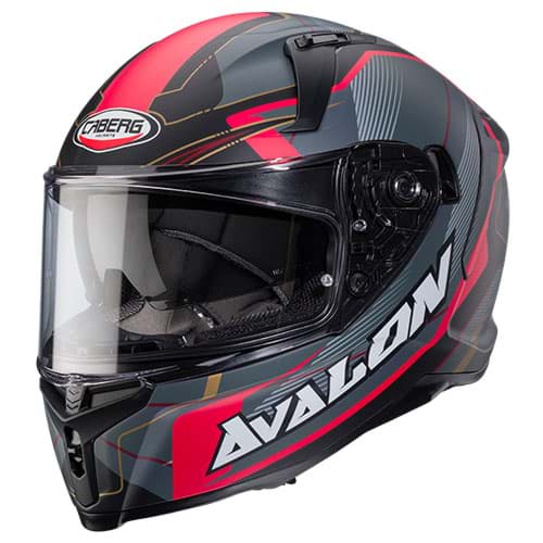 Bild von Integralhelm Caberg Avalon-X Optic, Farbe Schwarz/Grau/Rot matt