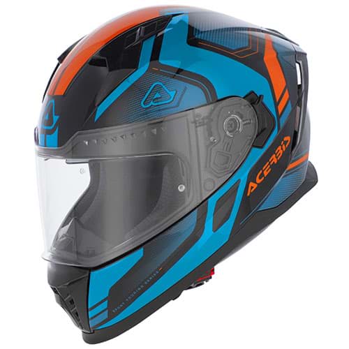 Bild von Integralhelm Acerbis X-Way Decor, Blau/Orange glänzend