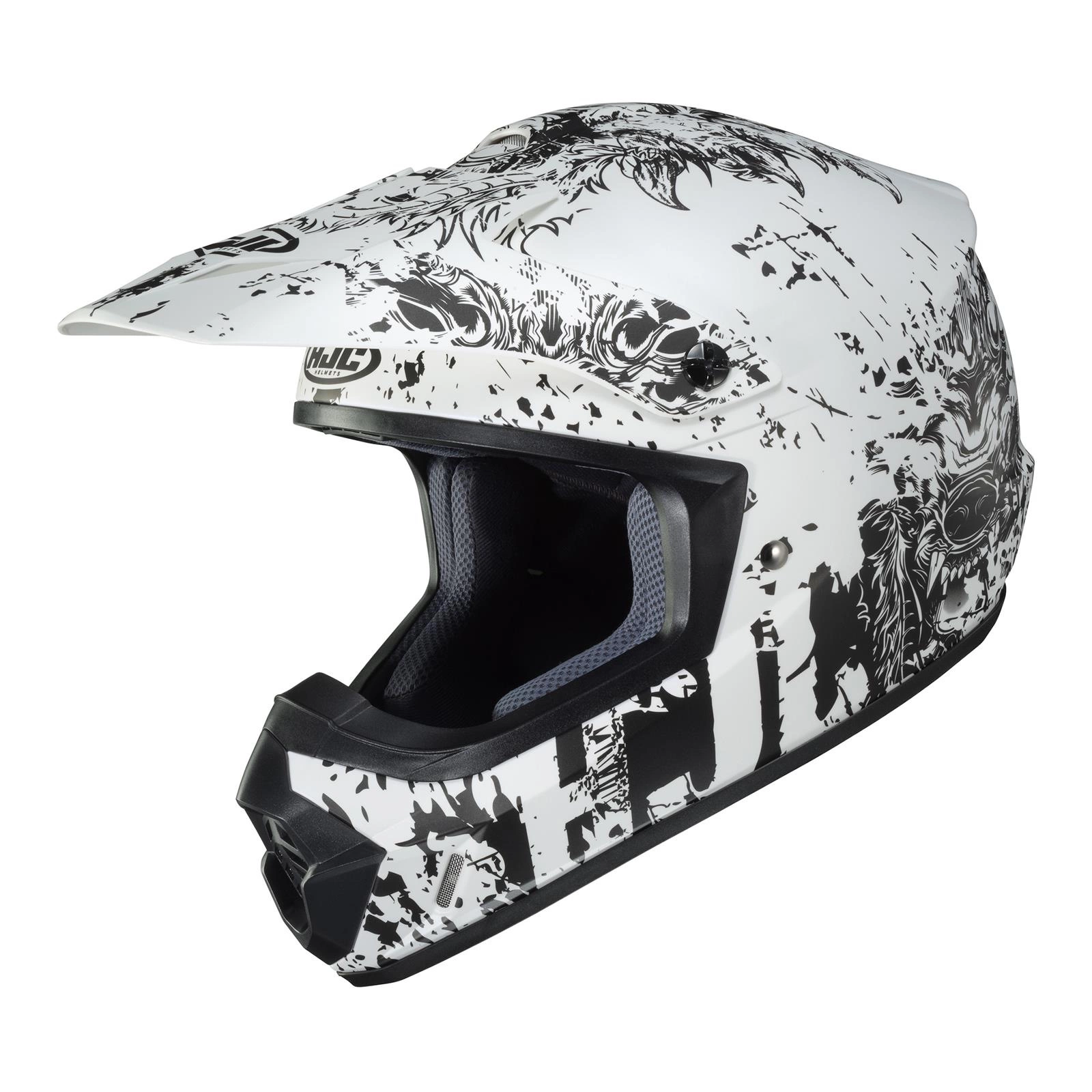 Immagine di Casco Cross HJC CS-MX II Creeper MC-10SF, Bianco/Nero, Taglia L (59-60cm)