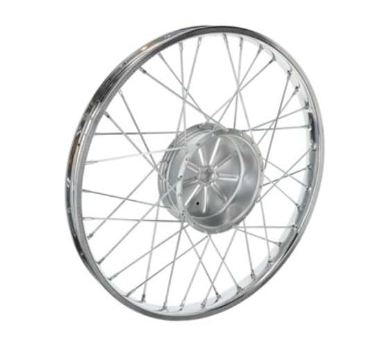 Picture of Rear wheel 17", spokes rim, chrome Piaggio Ciao/SI, empty