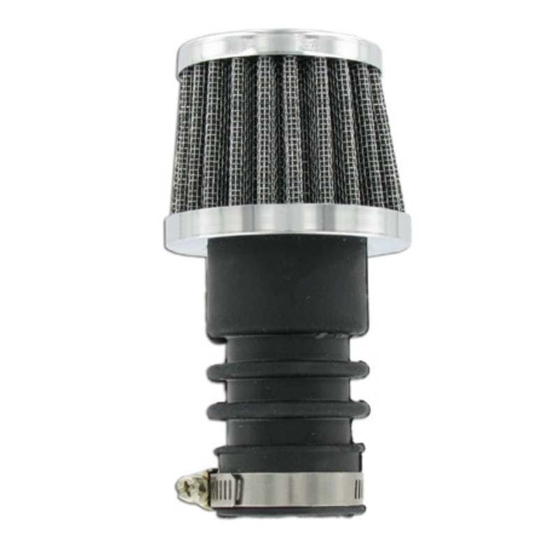 Bild von Powerfilter chrom Puch/Sachs für Bing 12/15mm Vergaser (Anschluss 20mm)
