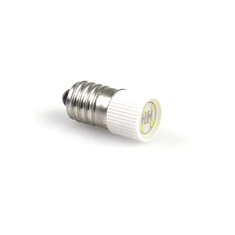 Bild von Rücklichtbirne 6V, LED, AC/DC, 4fach, weiss, Sockel E10