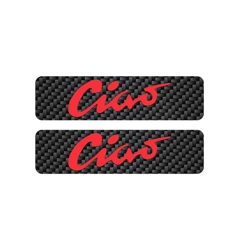 Tankbeschriftung MOPED KINGS – CIAO, 30 x 115mm, rot/carbon (Paar)